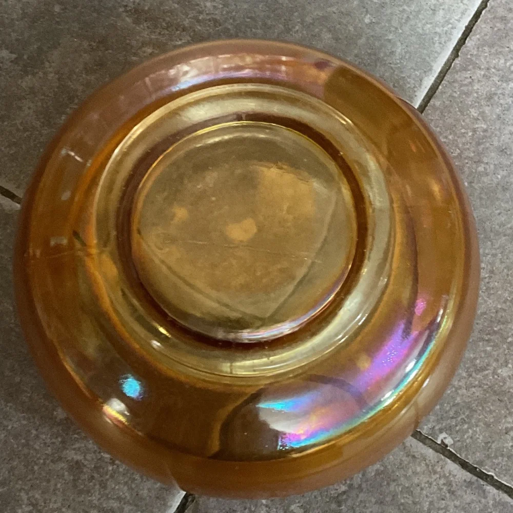 Iridescent Gold Glass Bowl